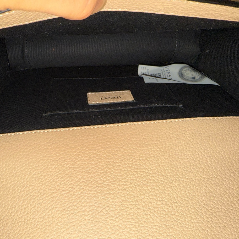 Versace Nude Calf Leather Crossbody Bag - Picture 9 of 13